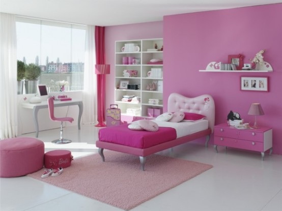 Dark Pink girl bedrooms design