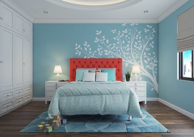 Light Blue Color girl bedroom design ideas