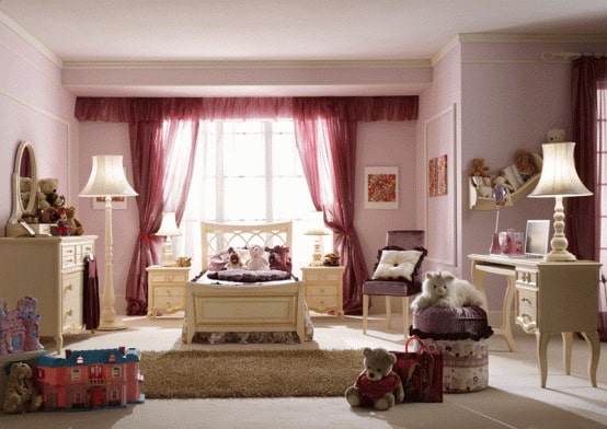 Light Skin Color girl bedroom Design ideas