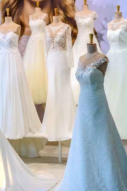 Light Blue & White Wedding Dresses For Girls