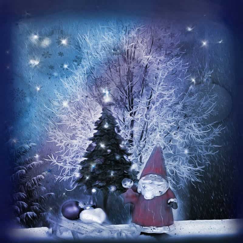Santa Claus Christmas Tree with Star Lights