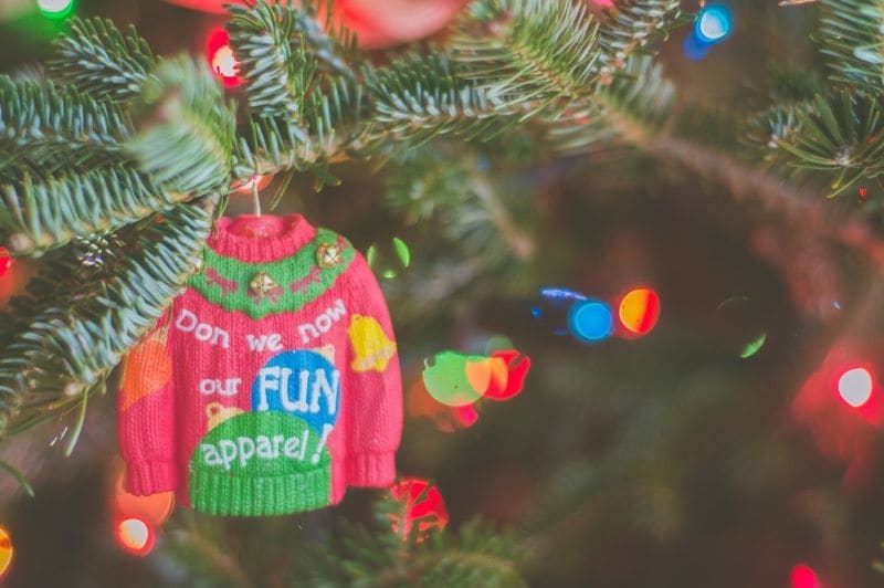 Sweater Ornaments Christmas Tree
