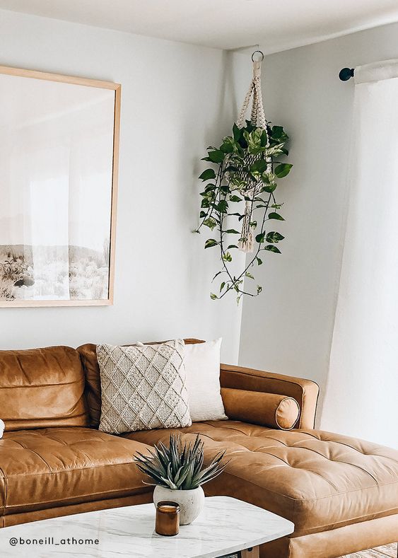 decorating living room with artificial plants