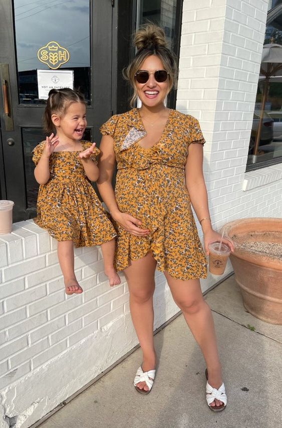 Mommy and me matching boho dresses plus size