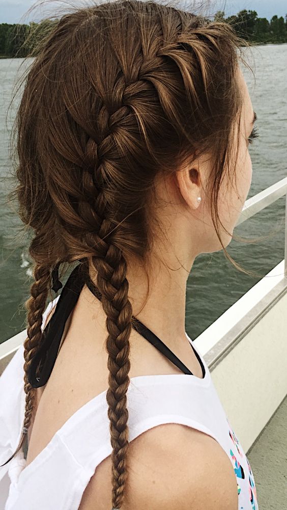 long hair cute hairstyles for swimming